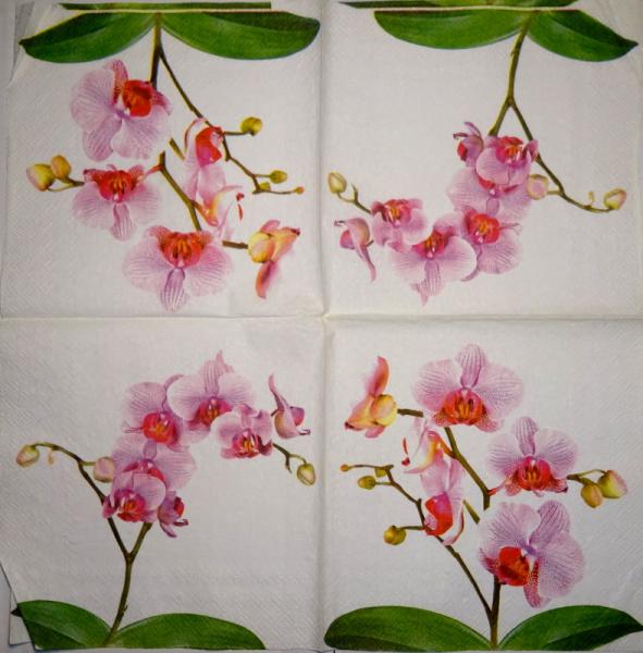 027 Orchideen - 3-lagig (gelb) - Ihr